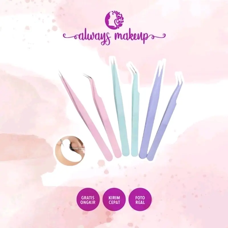 GOOI PINSET TWIZER MURAH EYELASH EXTENTION BULU MATA PALSU