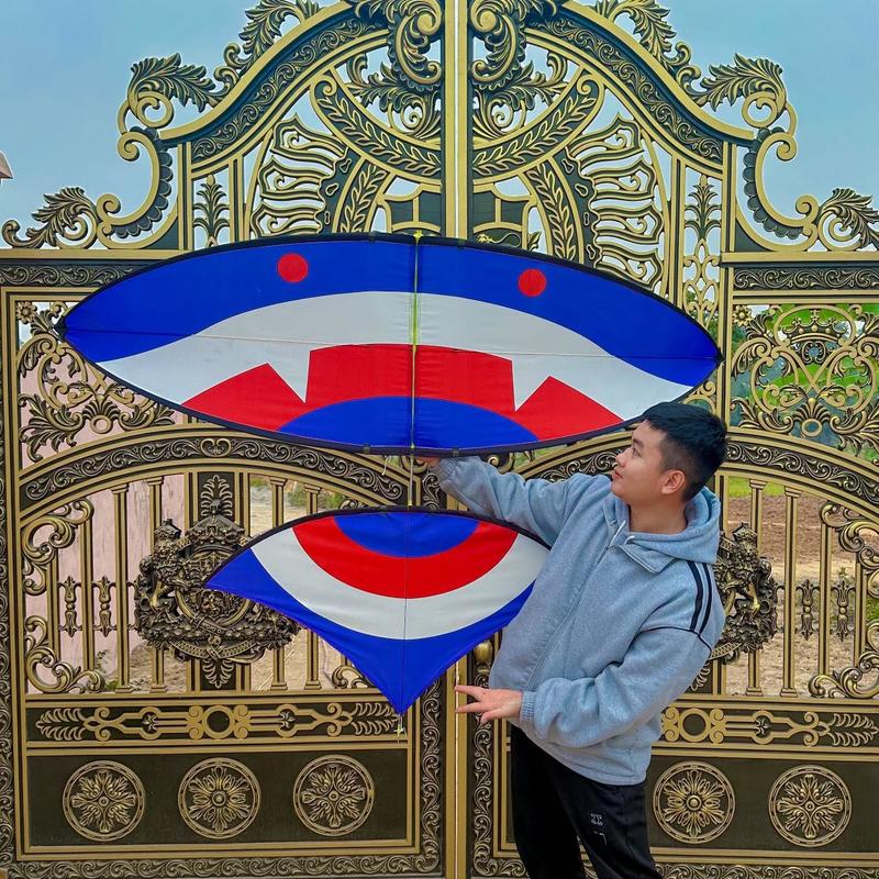 Diều 2m10 cá mập tím, diều nan bạc làm sẵn chỉ việc thả bao bão