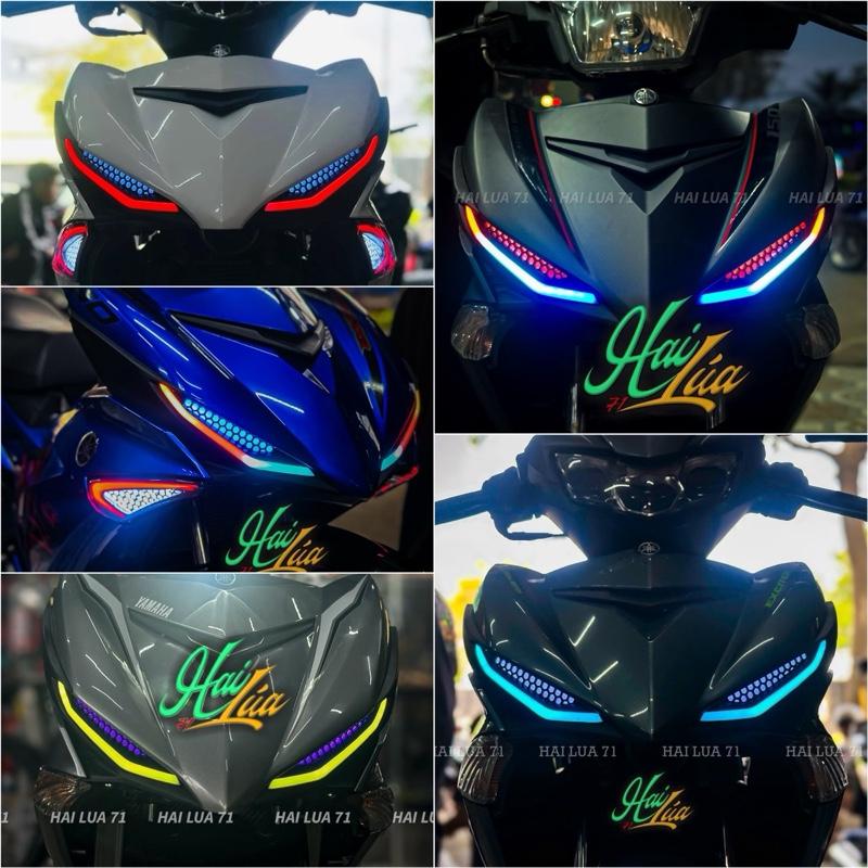 Đèn Demi Led Audi Lưới i8 BLE Cho Ex150, Chỉnh Màu Bằng App, Có Jack Cấm Sẵn Lắp Như Zin, Phụ Tùng Xe Máy