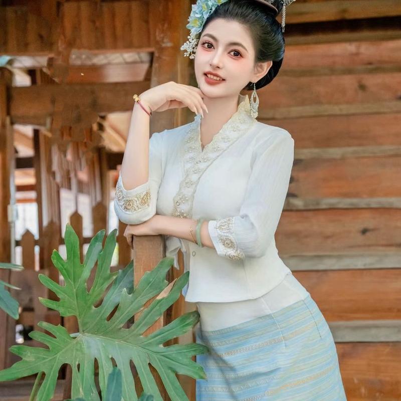 Product Introduction of 2024 Summer new Chinese style clothing fashion WOMEN'S wear set traditional long dress 6