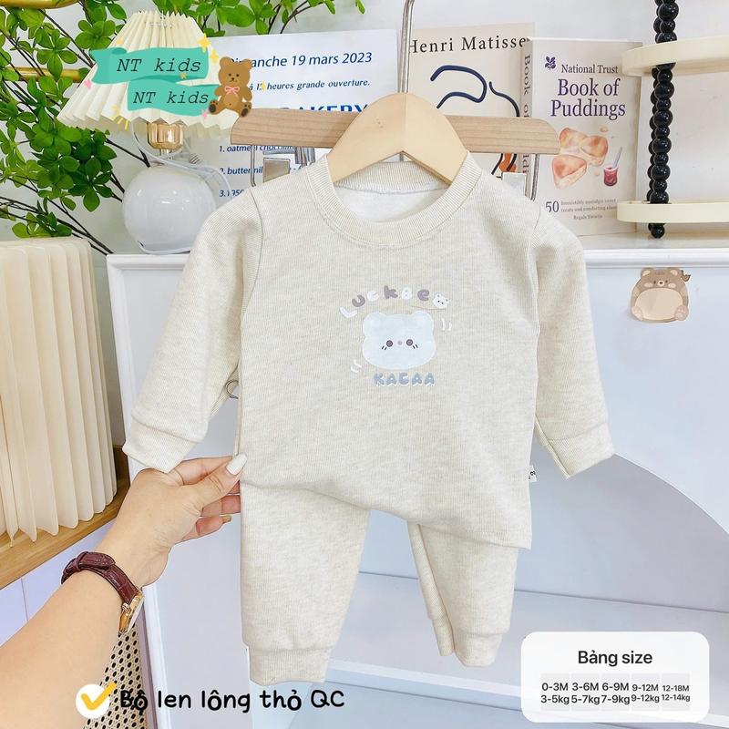 A78 Combo 3 Bộ len lông thỏ thu đông cho bé trai bé gái hình ngẫu nhiên