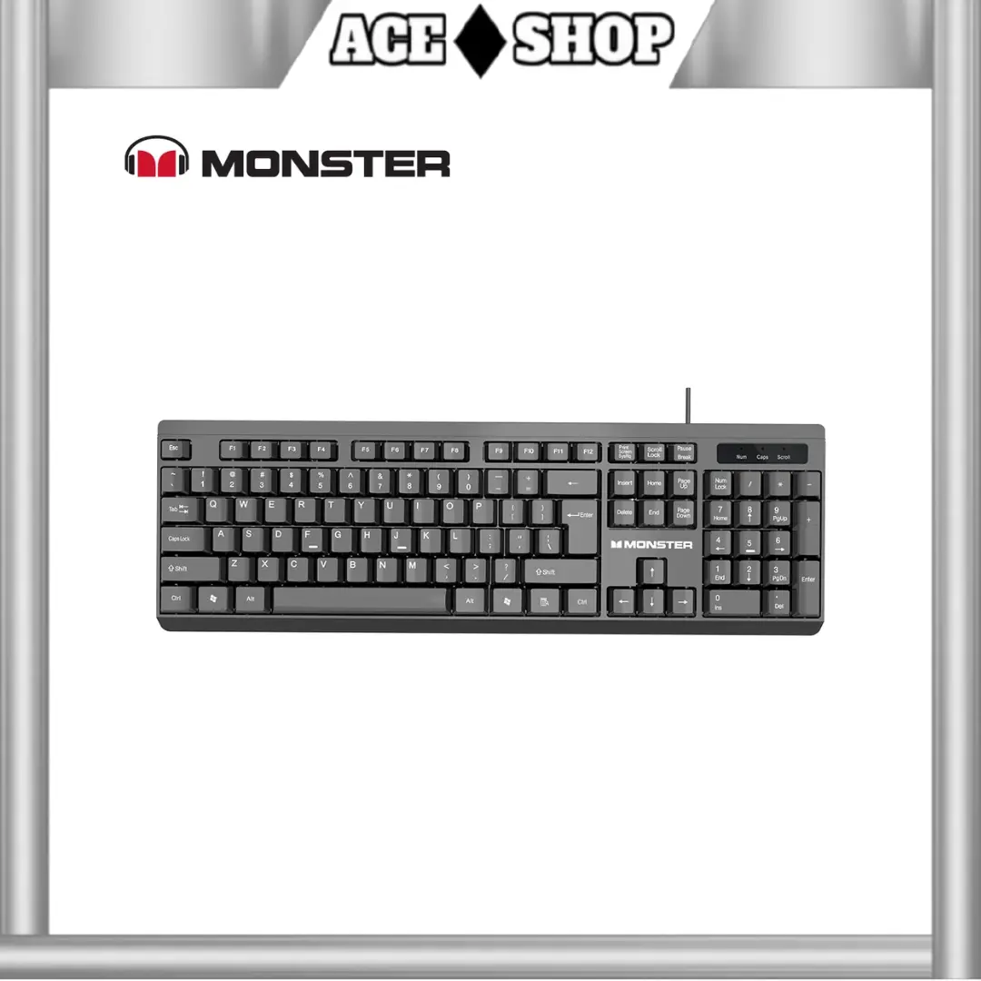 Monster KM1 Office Wired Keyboard Laptop Komputer