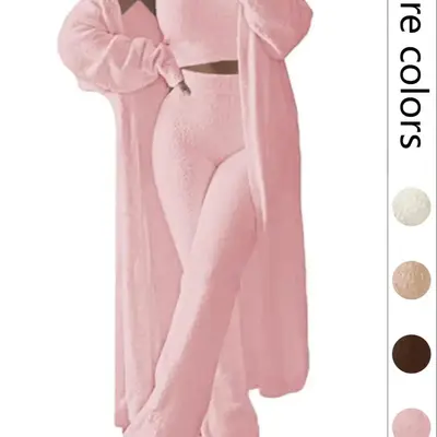 Selected Pink Fur Trim Robe TikTok Shop