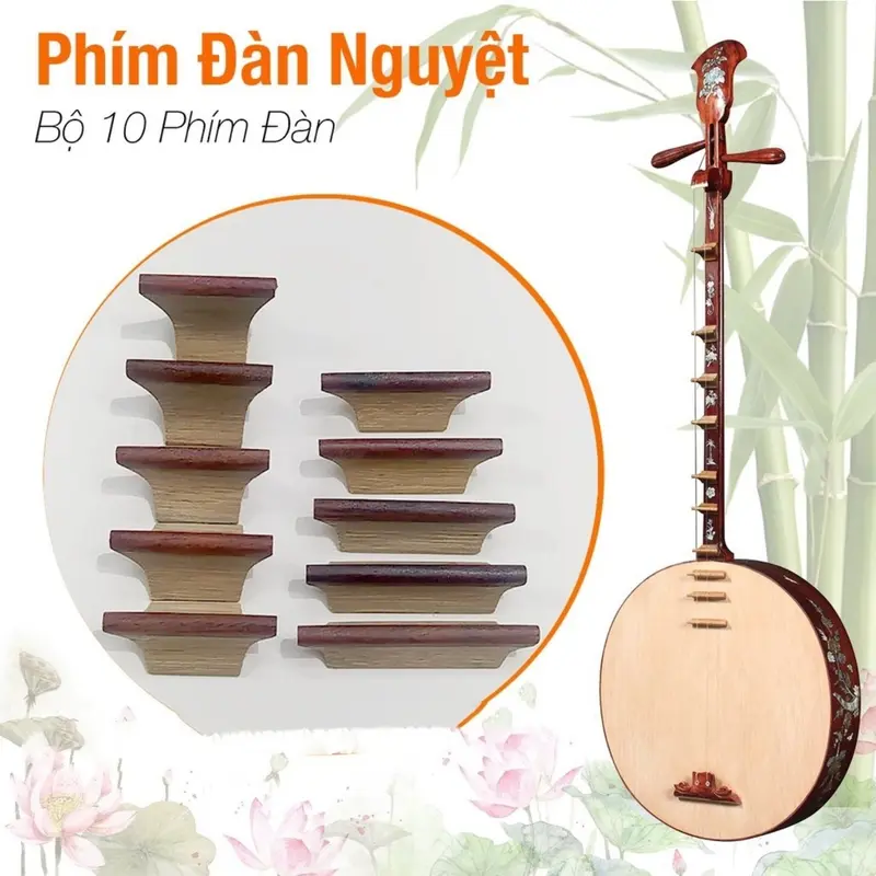 Bộ Phím Đàn Nguyệt Loại Tốt - 10 Phím Cật Tre 1