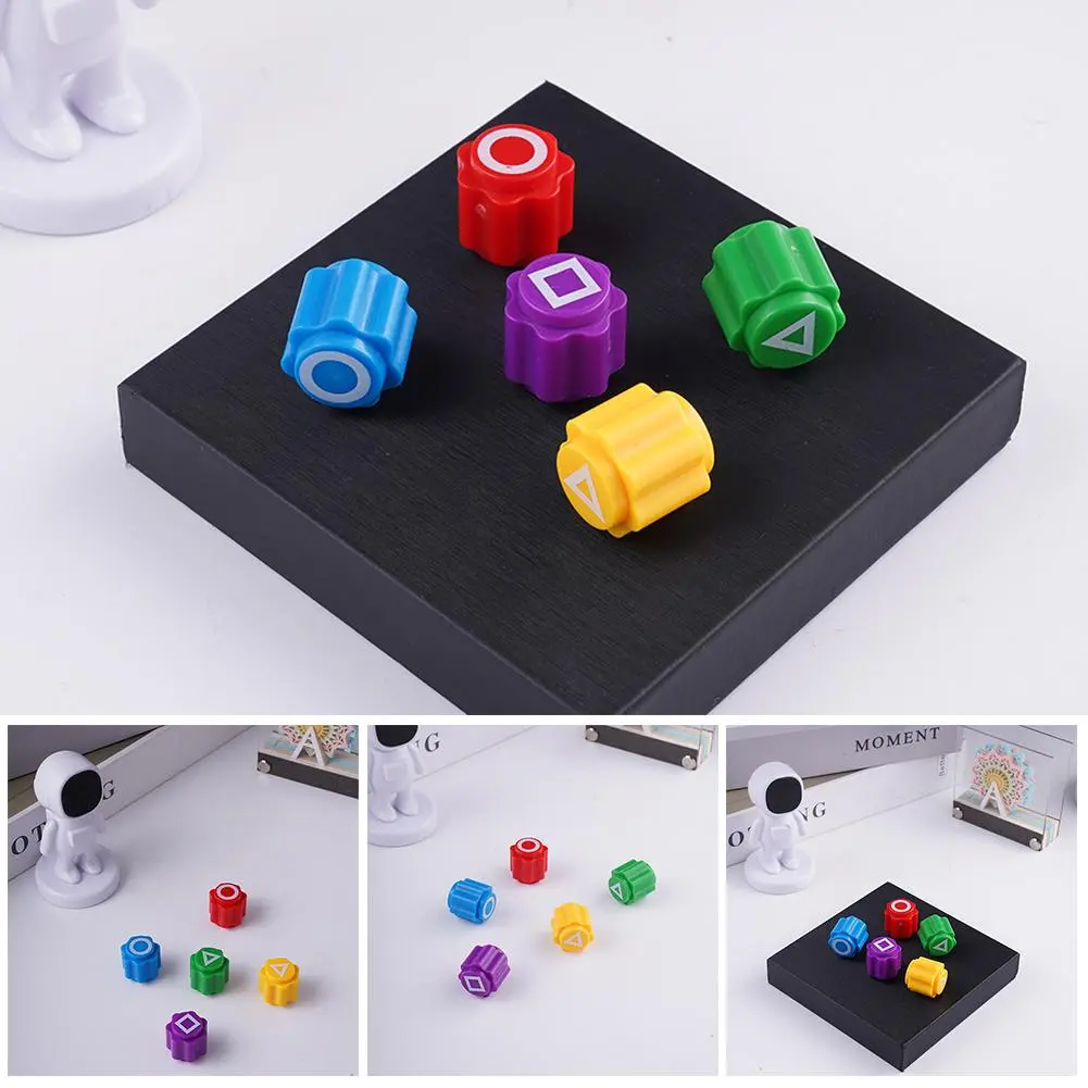 6pcs Korean Traditional Play Game Gonggi Jack Stone W/Round Game Set Pebbles Squid Case Q8G2