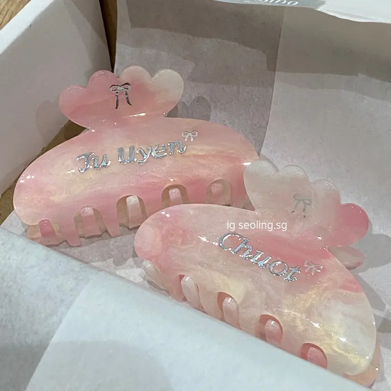 [seoling babi] [CHÍNH GỐC] [CUSTOM TÊN] [FREE TRANG TRÍ] Kẹp Tulip cánh bướm custom chữ ánh bạc ánh vàng tặng em bé xinh yêu độc quyền gói quà tặng sẵn 6