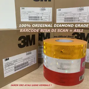 Stiker Reflektor 3M Original Kir Dishub Sticker Reflektif Scotlight - Kuning