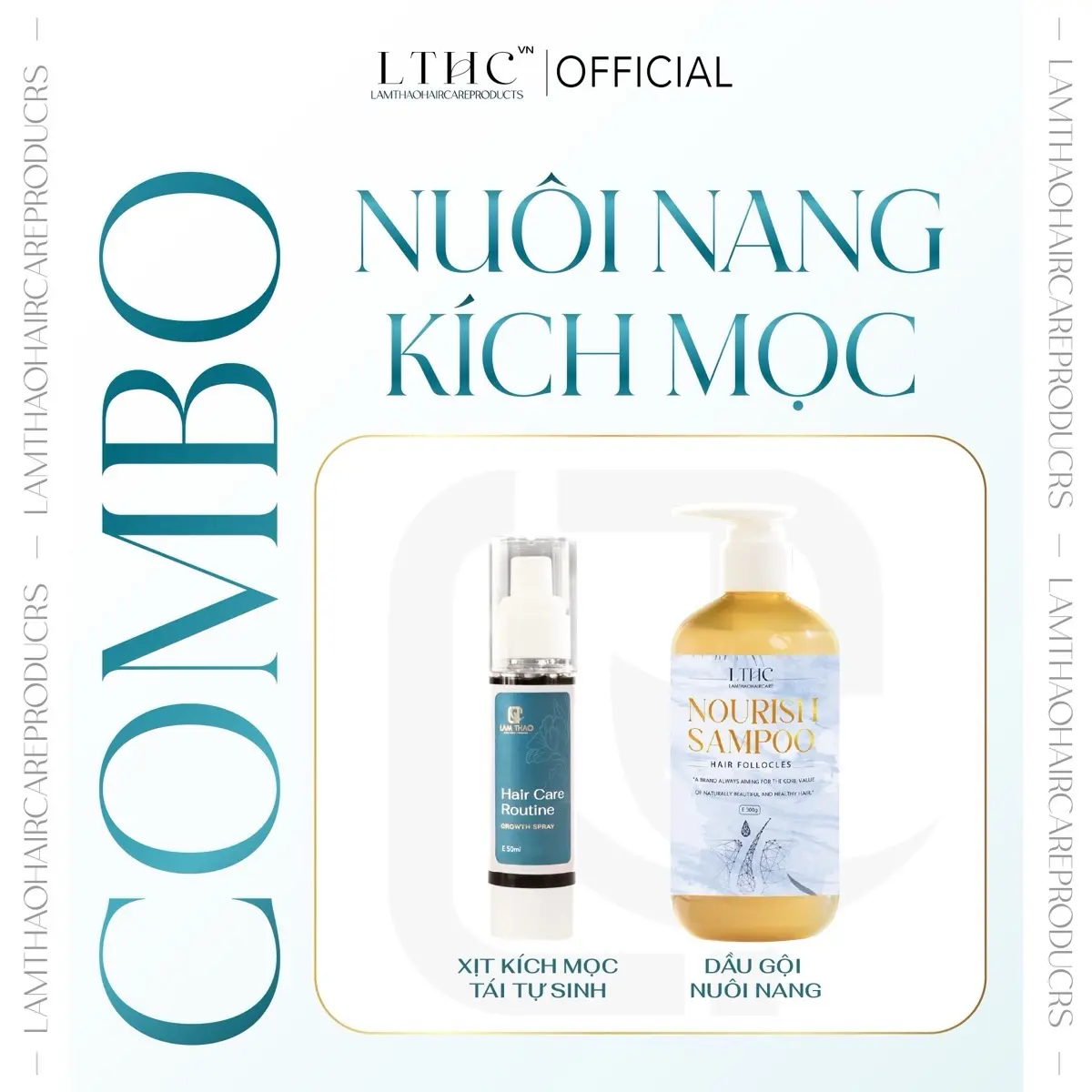 Combo Kích Nang, Siêu Mọc Tóc - Nourish Follicles, Growth Spray
