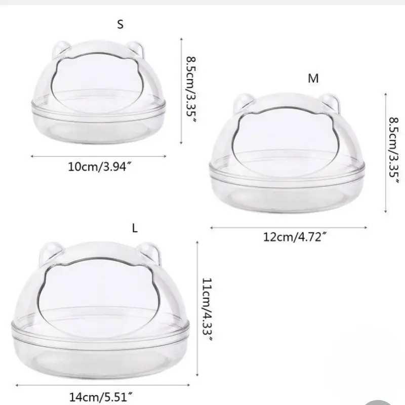 Nhà tắm Hamster size nhỏ, size to trong suốt 6