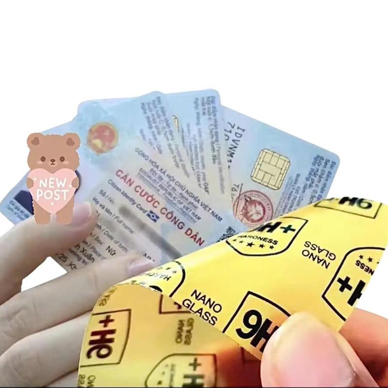 Combo 6 bộ miếng dán bảo vệ Căn cước công dân (CCCD) Giấy phép lái xe (GPLX)