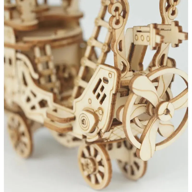 Robotime ROKR DIY 3D  Wooden Puzzle Game Assembly Popular Toy Gift for  Adult Brain Teaser Construction Set for Teens TG407 Airship 4