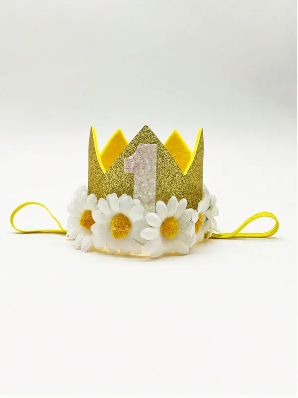 Daisy Flower Crown Design Crown, Birthday Party Crown, Fashion Hair Accessories for Women & Girls, Party Supplies 0