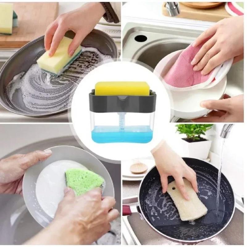 Product Introduction of 380ml Kitchen Sponge Dispenser Automatic Soap Dispenser Bottle for Detergent Liquid Dish Soap Dispenser Manual Soap Pump 23