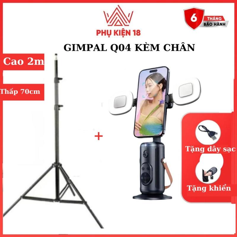 MUA 1 TẶNG 2 Gimbal Điện Thoại 360-Q04 Giá Đỡ Theo Dõi Khuôn Mặt Cho Quay Video Livestream Tiktok Tự Động Xoay 360o Selfie Phụ Kiện