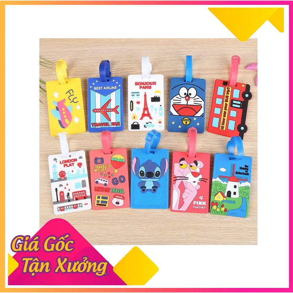 (Sỉ) Thẻ Tên Vali, Hành Lý, Thẻ Tên Treo Balo Khi Đi Du Lịch Hoặc Cho Các Bé Đi Học Mẫu Giáo Mầm Non Tiểu Học Nhiều Họa Tiết Hoa Phụ Kiện