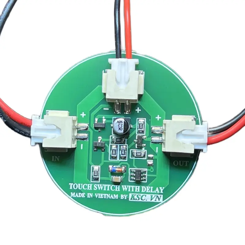 Mạch công tắc cảm ứng ( mẫu mới) điều khiền đèn có độ trễ kèm led và dây 0