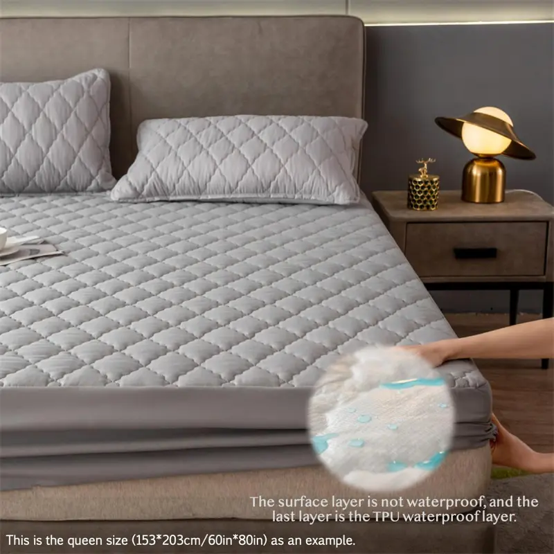 Waterproof Mattress Cover Set, 3 Counts/set Including 1 Count Fitted Sheet & 2 Counts Pillowcase, Soft Comfortable Breathable Bedding Set for Bedroom,  Funky Bedroom Accessories 2