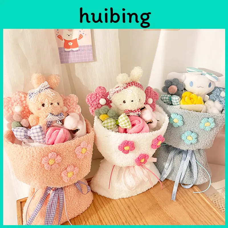 Lovely Soft Plush Teddy Bear Bouquet With Colorful Craftsmanship