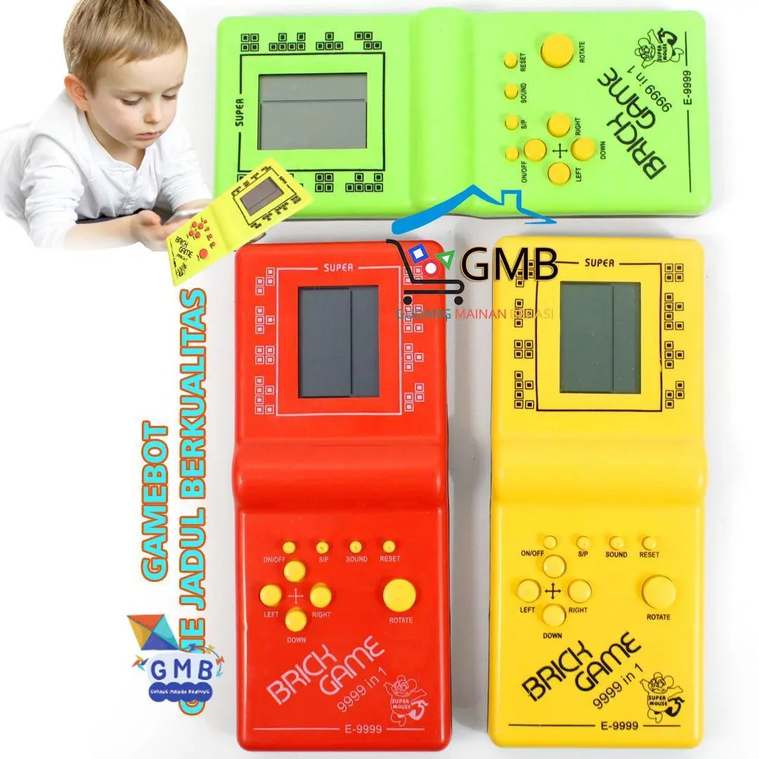 MAINAN ANAK GAMEBOY GAMEBOT BRICK GAME 9999 MAINAN GAME ANAK JADUL SERU ANAK LAKI