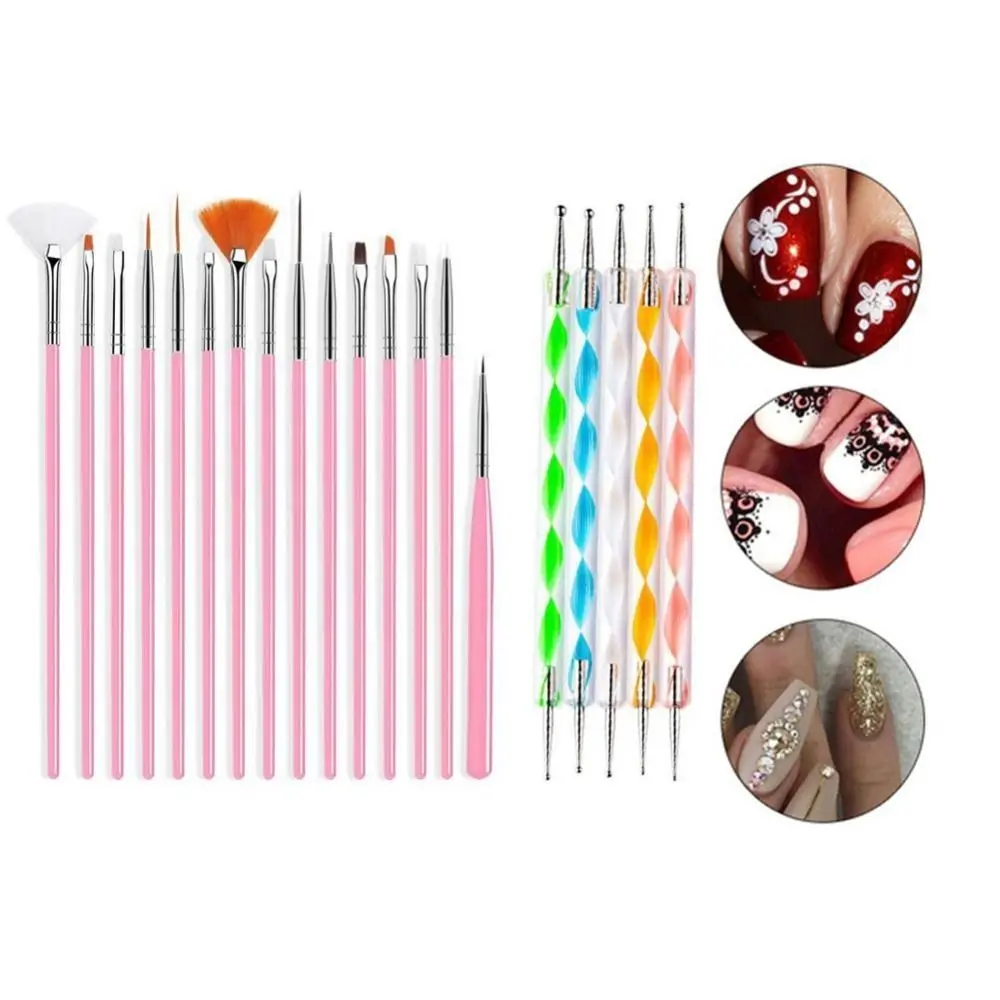 Durable Manicure Set Nail Art Brush Tool Drawing Painting Pen Polish Salon Home DIY Thin Liner Brushes Nail