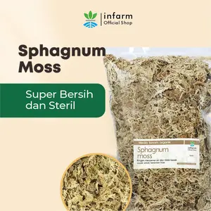 INFARM - Sphagnum Moss Media Tanaman Anggrek  1 Liter Sphagnum Moss Media Tanam Organik  Lembut, Steril, Menyerap Air Tinggi, Anti Jamur  Cocok untuk Anggrek, Bonsai, Aglonema, Monstera, Persemaian Bibit  Moss Premium