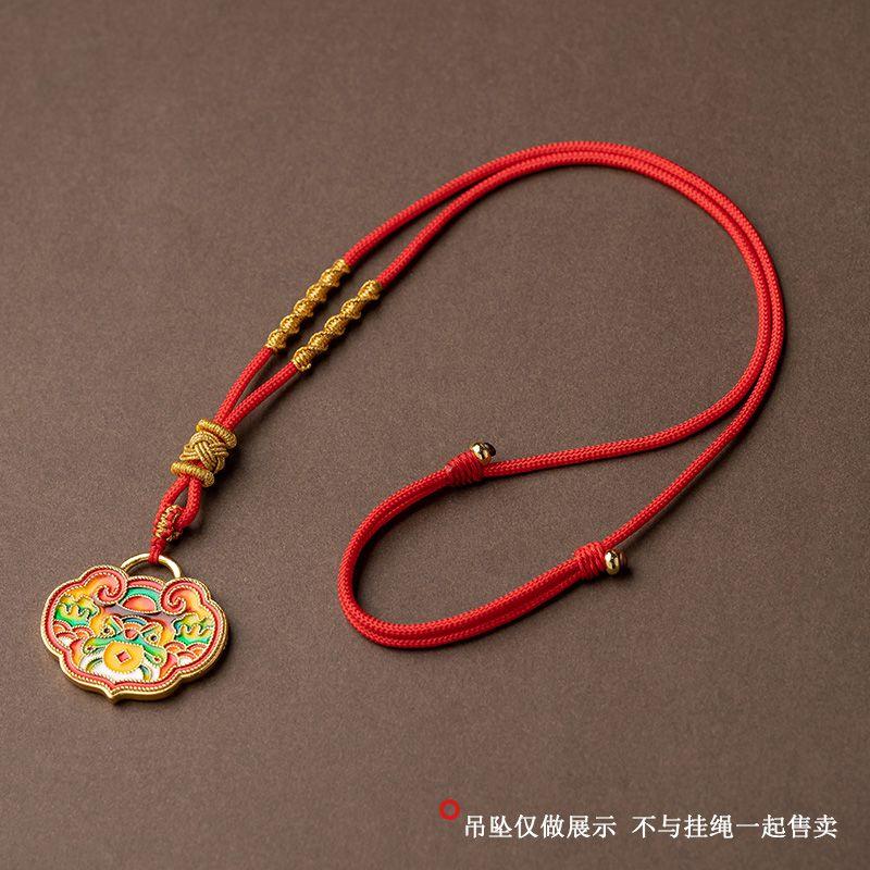 Dây Treo Cổ, Dây Treo, Dành Cho Nam Và Nữ, Màu Đỏ Và Đen, Dây Vòng Cổ, Mặt Dây Chuyền Dệt Tay, Dây Treo Trang Sức Chain Jewelry Kiềng 2