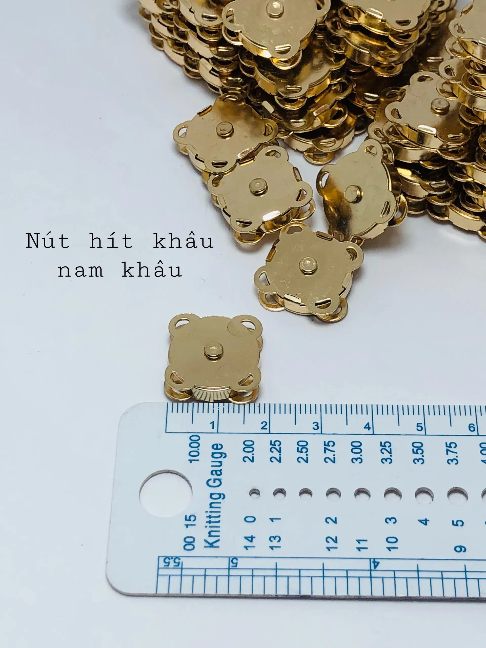 Nút HÍT KHÂU kim loại, nút nam châm