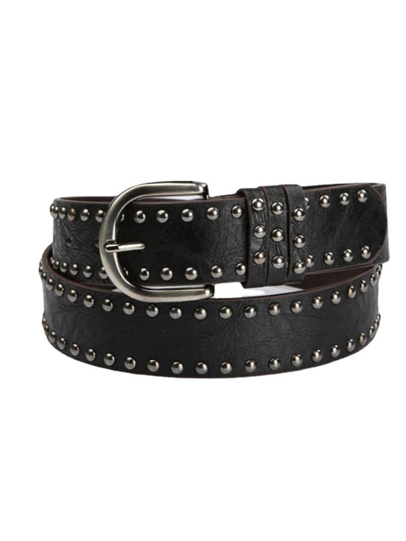 Product Introduction of Punk Style Studded Decor Belt, Fashionable Matching Belt for Women & Girls, Trendy All-match & Exquisite Clothes Accessories for Daily & Party Decoration 4