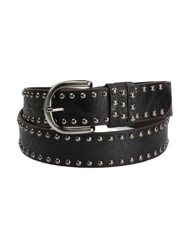 Punk Style Studded Decor Belt, Fashionable Matching Belt for Women & Girls, Trendy All-match & Exquisite Clothes Accessories for Daily & Party Decoration 4