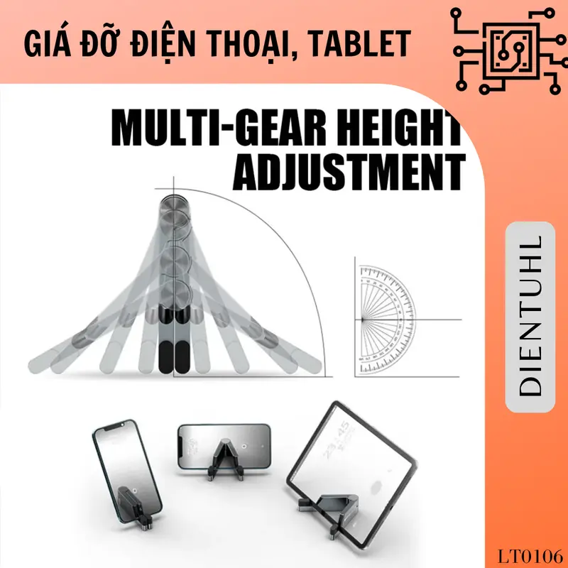 Giá đỡ Điện Thoại Máy Tính Bảng Ipad Tablet Để Bàn Nhỏ Gọn - Gấp Gọn, Điều Chỉnh Đa Năng, Hợp Kim Nhôm Cao Cấp 6