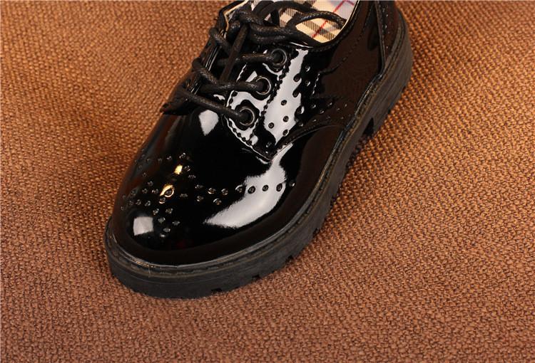 Product Introduction of 2024 New Year School Season Boys&Girls Performance Shoes British Fashion Casual Chic Leather Shoes Wear-resistant Dirt-proof  Elegant Temperament 13