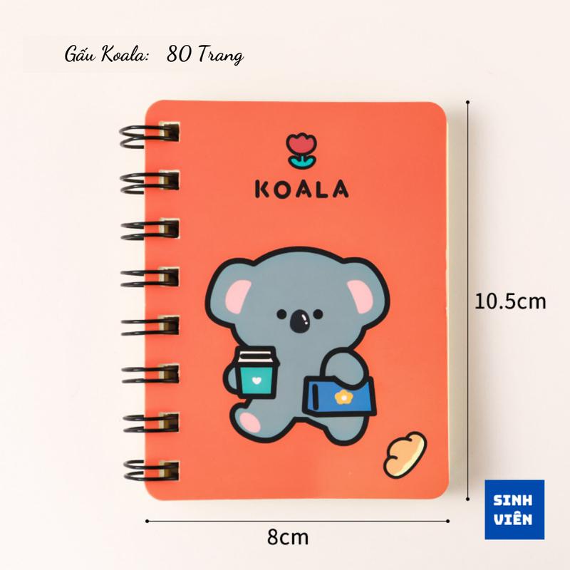 Sổ tay mini note book size A7 hoạt hình dễ thương 5
