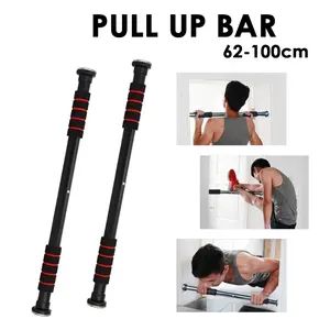 Pull Up Bar Dinding Pintu Door Chinning Bar Alat Fitness Olahraga Dirumah 60-100CM untuk Pembentukan Otot Tubuh Efektif