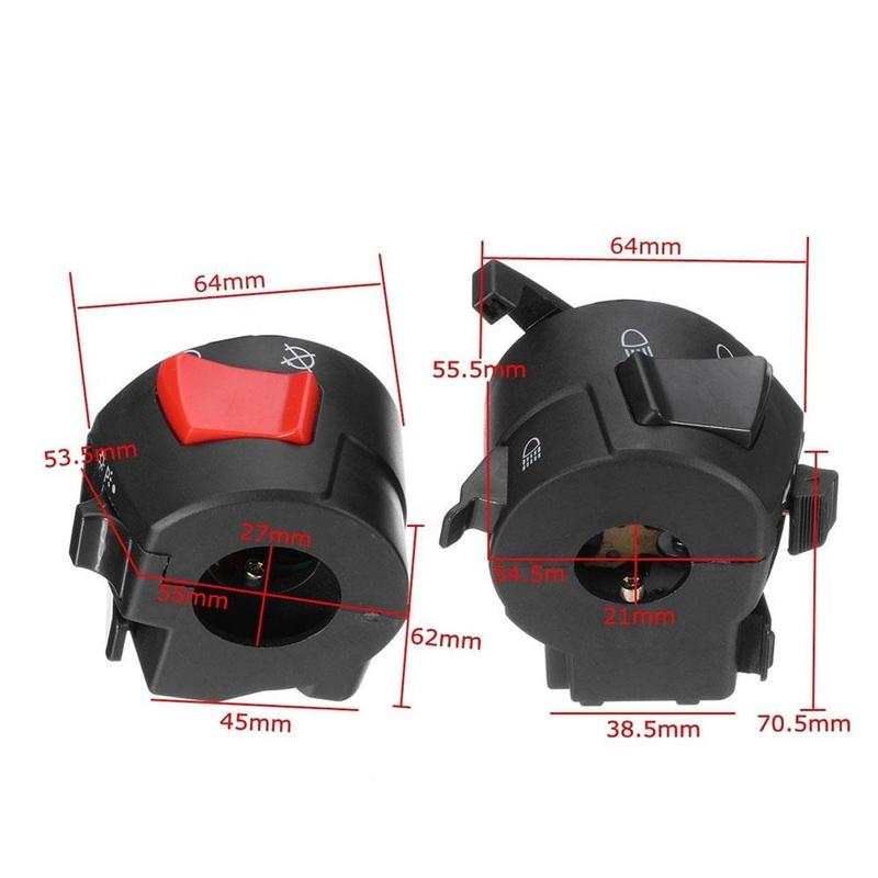 Product Introduction of 1 Set Domino TMX/AIPHA Motorcycle Handle Switch(Left & Right) Switch Assembly Universal 17