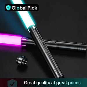 Metallic Handle Rgb Light Saber, Usb Rechargeable Light Saber with 15 Light Color & 3 Sound Modes for Home Party, Cosplay, Indoor Recreation Gift, Handheld, Portable Rechargeable Lightsaber
