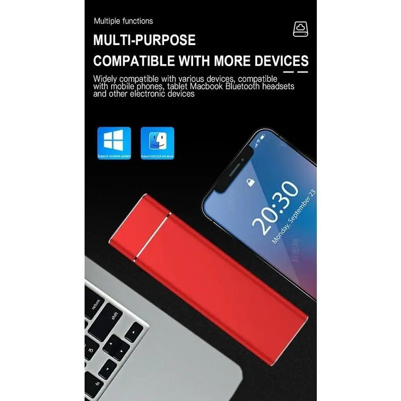 【Dari Jakarta FAST】 SSD Eksternal 4TB USB 3.0 Type-C ssd laptop PC ssd portable eksternal hp solid state drive 2