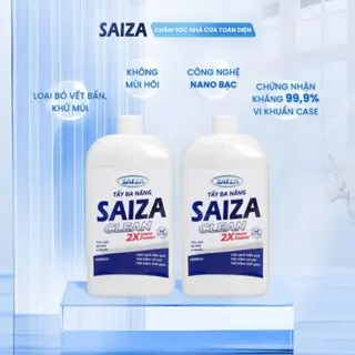 (Combo 2 chai) Nước tẩy đa năng vệ sinh sàn nhà SAIZA - làm sạch bề mặt sàn nhà, đá hoa, nhà tắm dung tích 1000ml