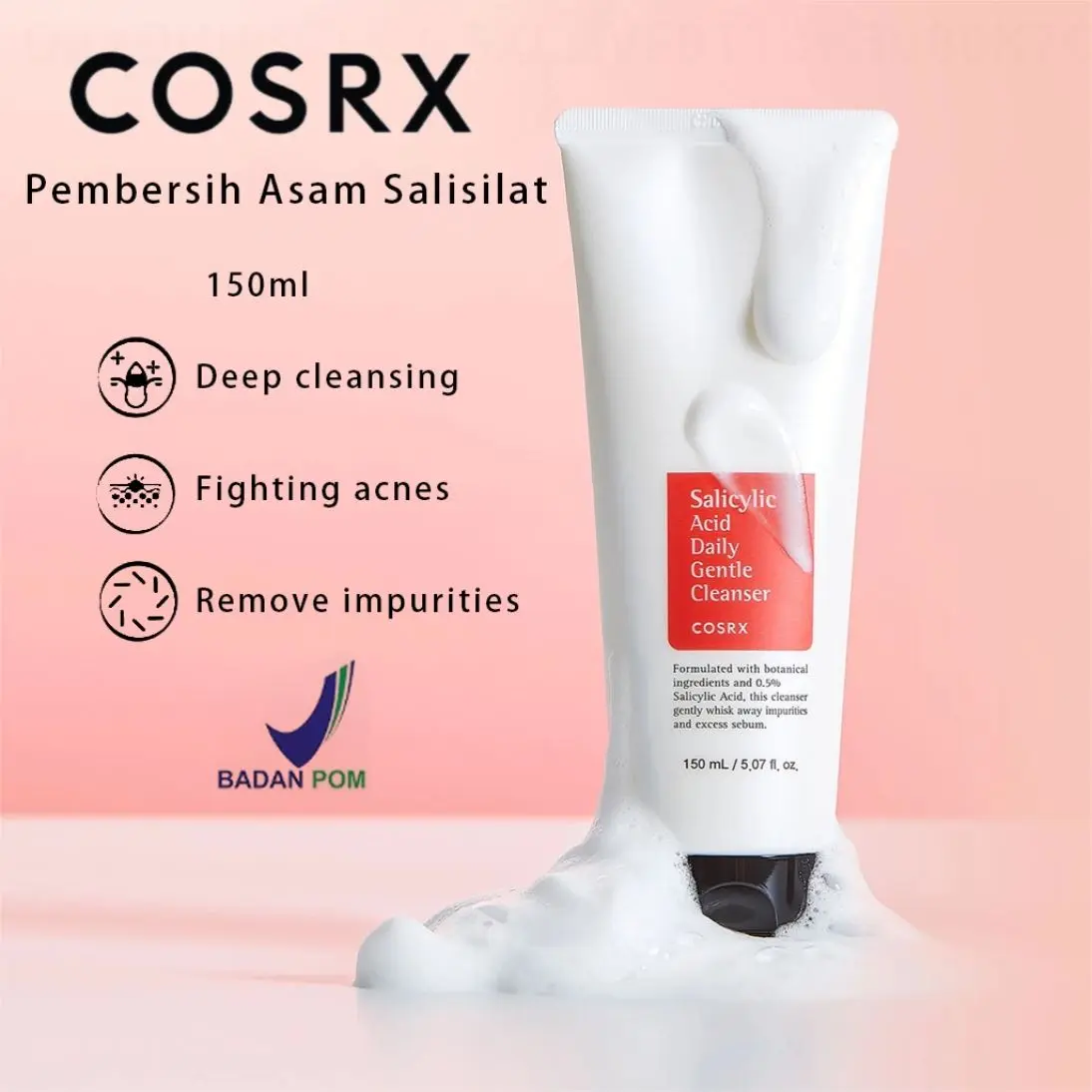(BPOM) COSRX Salicylic Acid Daily Gentle Cleanser 150Ml CNF98B