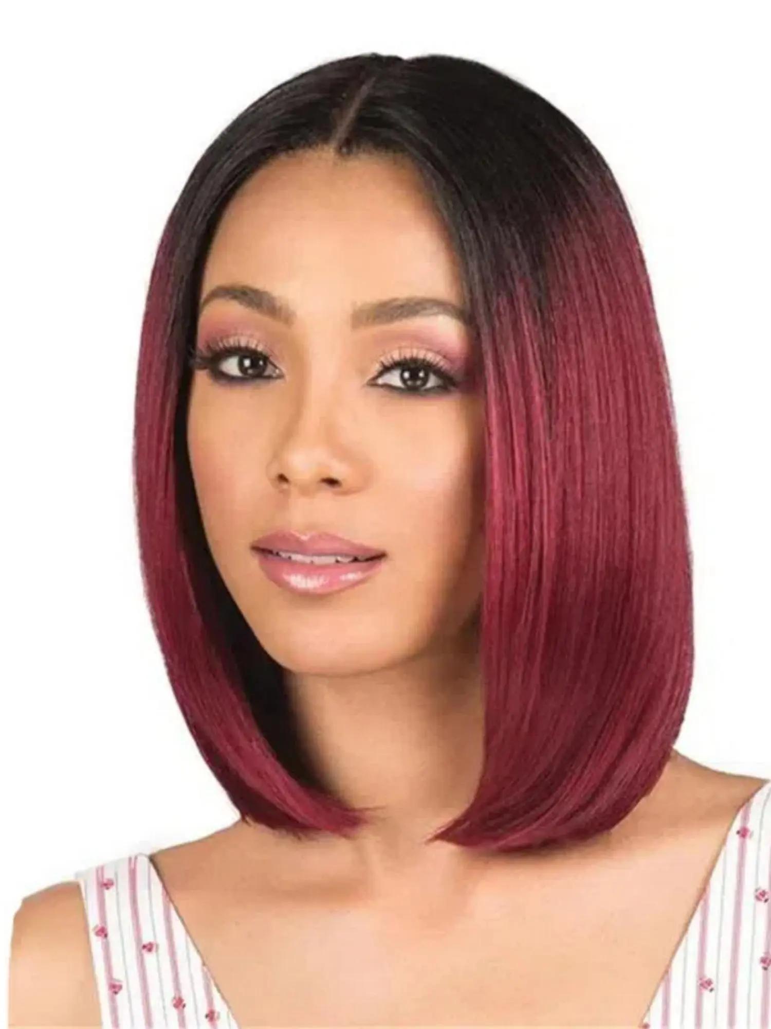 12 Inch Short Straight Wigs for Women, Gorgeous Red Wigs without Bangs, Synthetic Full Machine Wigs for Party, Daily Use