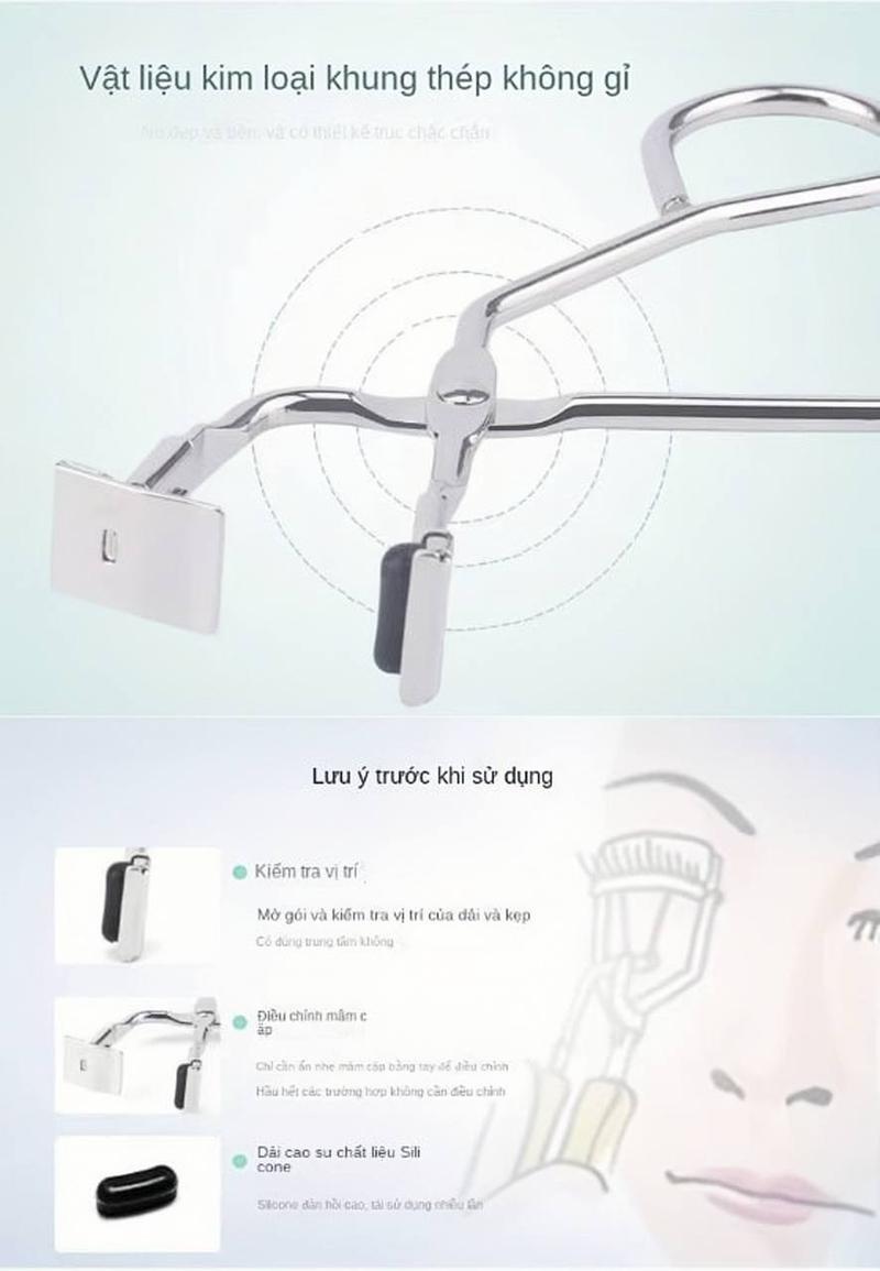 Product Introduction of Kẹp uốn mi góc chữ L chất liệu kim loại chuyên dụng để trang điểm 2