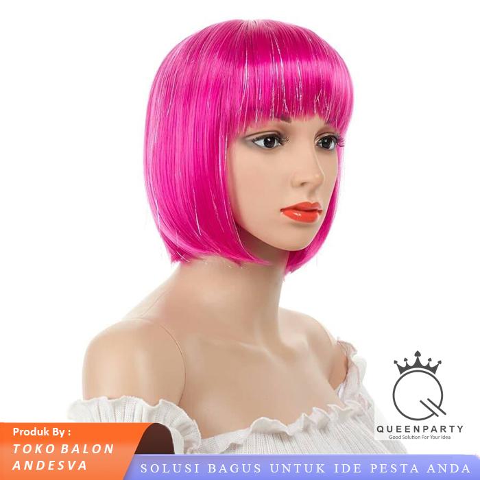 Wig Bob / Rambut Palsu Lurus Allsize / wig costplay Bob / Rambut Lurus Bob Palsu wig 8