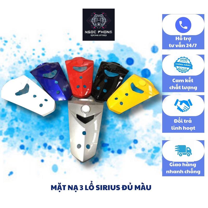  Mặt Nạ Sirius 3 lỗ Màu Đen Bạc Đỏ Xanh Vàng gắng cho dòng sirius Phụ Tùng Phụ Kiện 