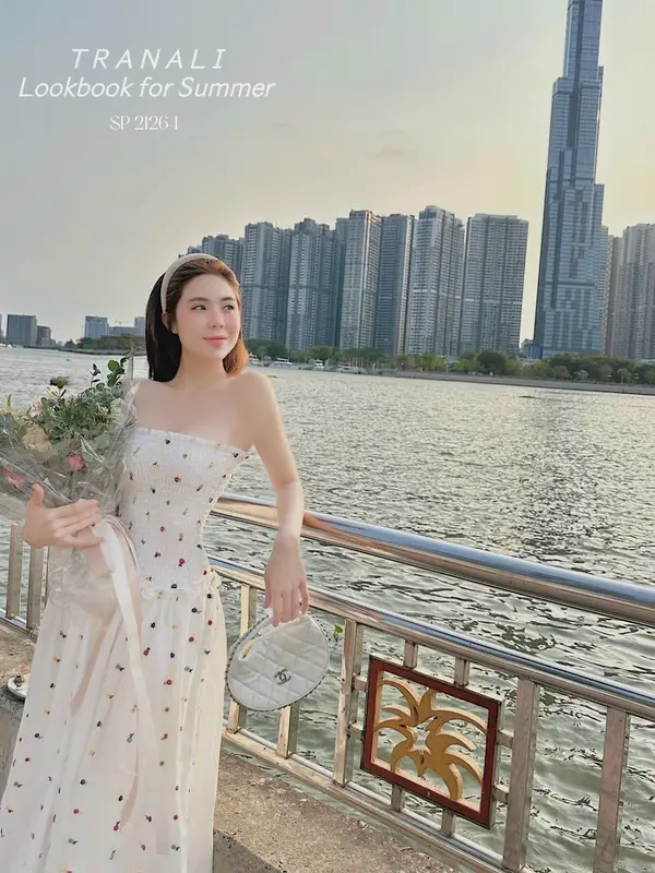 Đầm maxi thiết kế dáng dài Nữ Dress 5