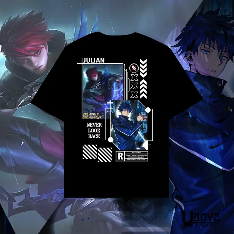 Kaos Mobile Legend Spesial Colaboration Julian x Megumi Fushiguro Jujutsu Kaisen Tshirt 2