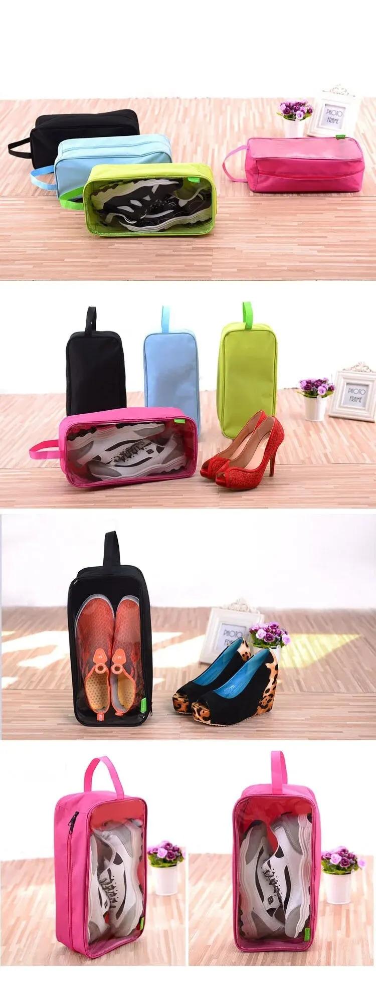 Product Introduction of 1PCS Promotion Polyester Waterproof Casual Travel Shoe Bags With Handle 17