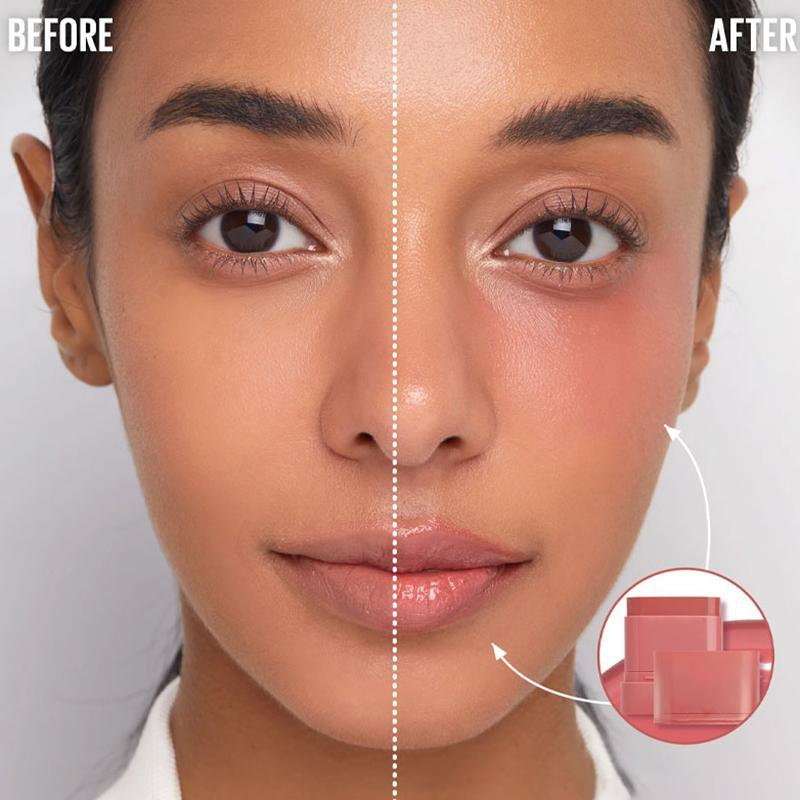 Long Lasting Blush Stick, Waterproof Natural Blush for Cheeks, Eyes and Lips, Moisturizing Blush Stick, Makeup Tool for Women & Girls 5