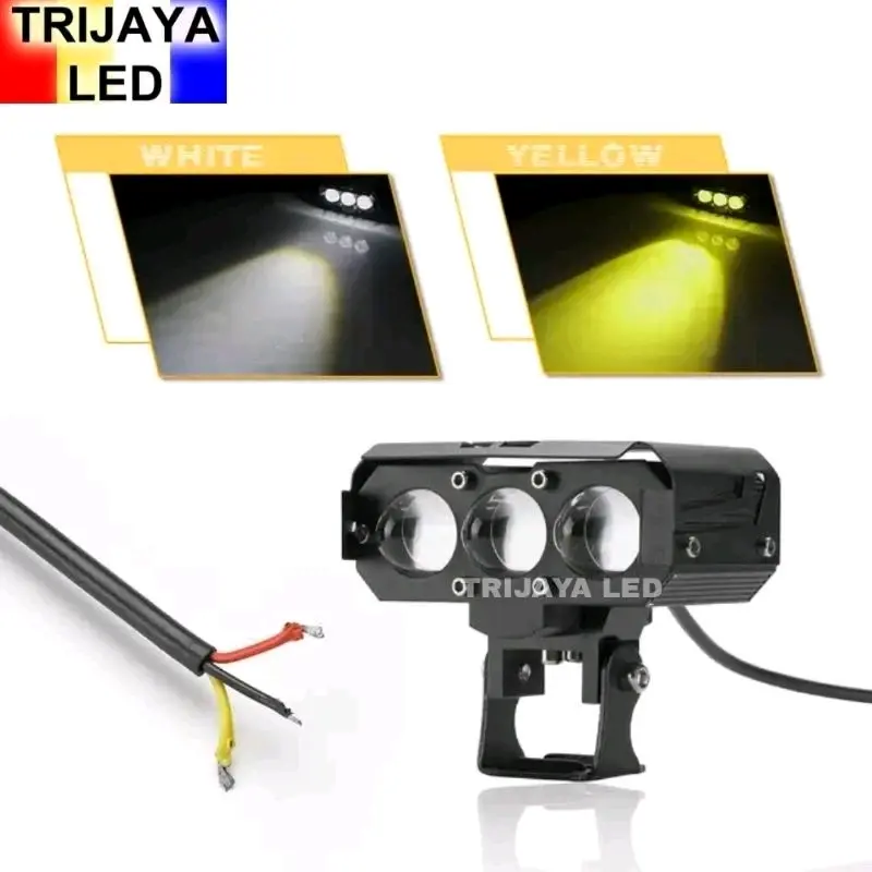 Lampu Tembak Sorot Laser Gun 24 Volt SQL 2 3 Mata LED SQL2 SQL3 Truk Bus Canter Putih Kuning 2 Warna OWL D2 Hi Lo CSP Cutoff Motor Mobil High Low Lasergun Offroad Bar Cree Jauh Dekat Dim Truck Bis Fuso Ragasa Traktor Tronton Foglamp Mini Driving Worklight 1