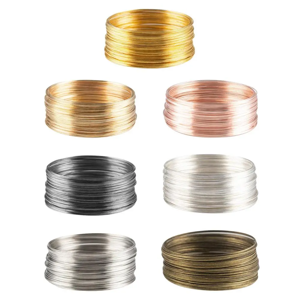 50 Loops Jewelry Wire Memory Wire Supplies Art Gifts DIY Metal Wire for Earring Cuff Bangle Bracelet Jewelry Making Necklace