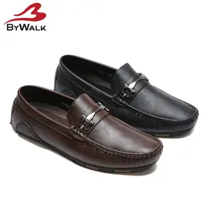 BYWALK MONZA1 Sepatu Loafers Pria Formal Casual Moccasin Slip On Kerja Hitam Flat Shoes