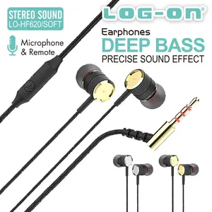 Handsfree DEEP BASS LO-HF620 Headset LOG-ON microphones  Headphones  Microphone Silver Earphones Headphone Earphone